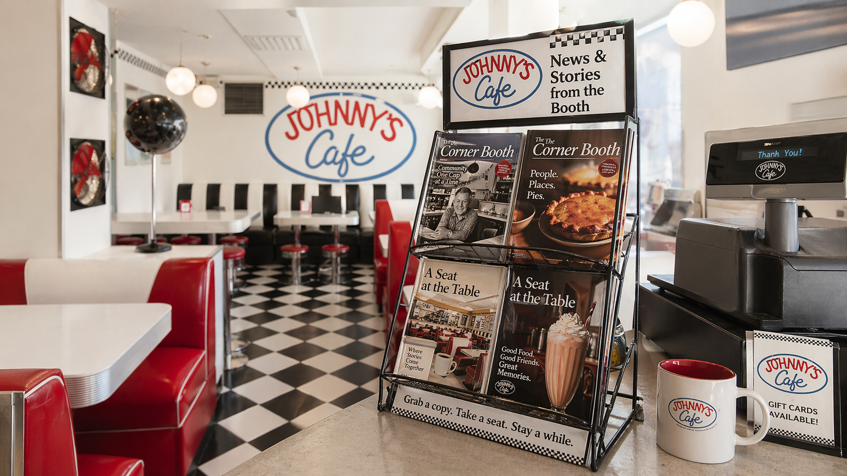 Johnny's Cafe news stand
